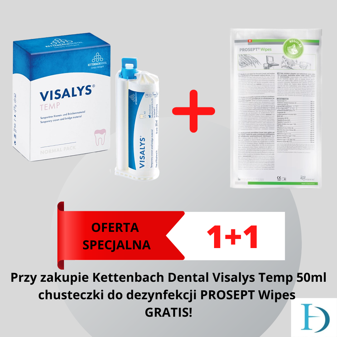 Promocja 1+1 / Kettenbach Dental Visalys Temp 50ml + Prosept Wipes 120szt. GRATIS