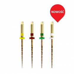 Denco Roll Wave Gold NiTi pilniki endodontyczne do opracowywania kanałów korzeniowych 25mm